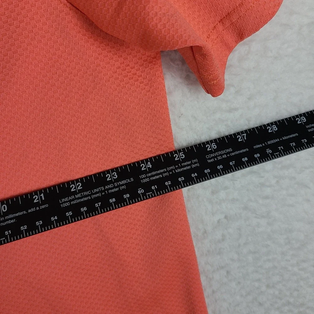 Black Clover Polo Shirt Mens 2XL XXL Orange Performance Golf Short Sleeve